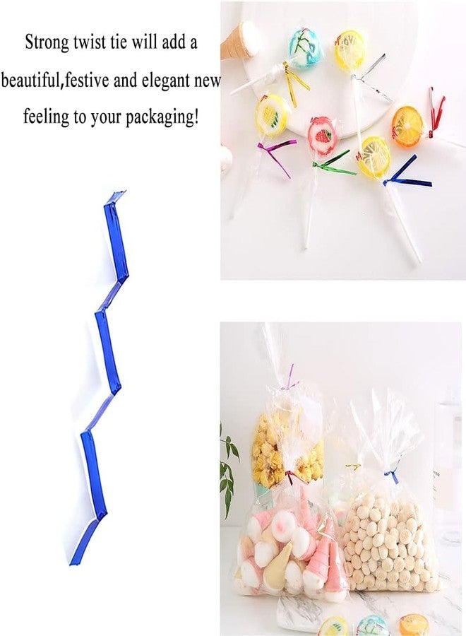 Cake Decor Metallic Blue Twist Ties Wire for Cake Pops, Chocolate, Wrapping Gift, Candy & Cone Sealing (Pack of 400) - Image 4